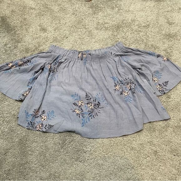 ASTR the Label Lavender Floral Off The Shoulder Top Size S - Picture 4 of 11